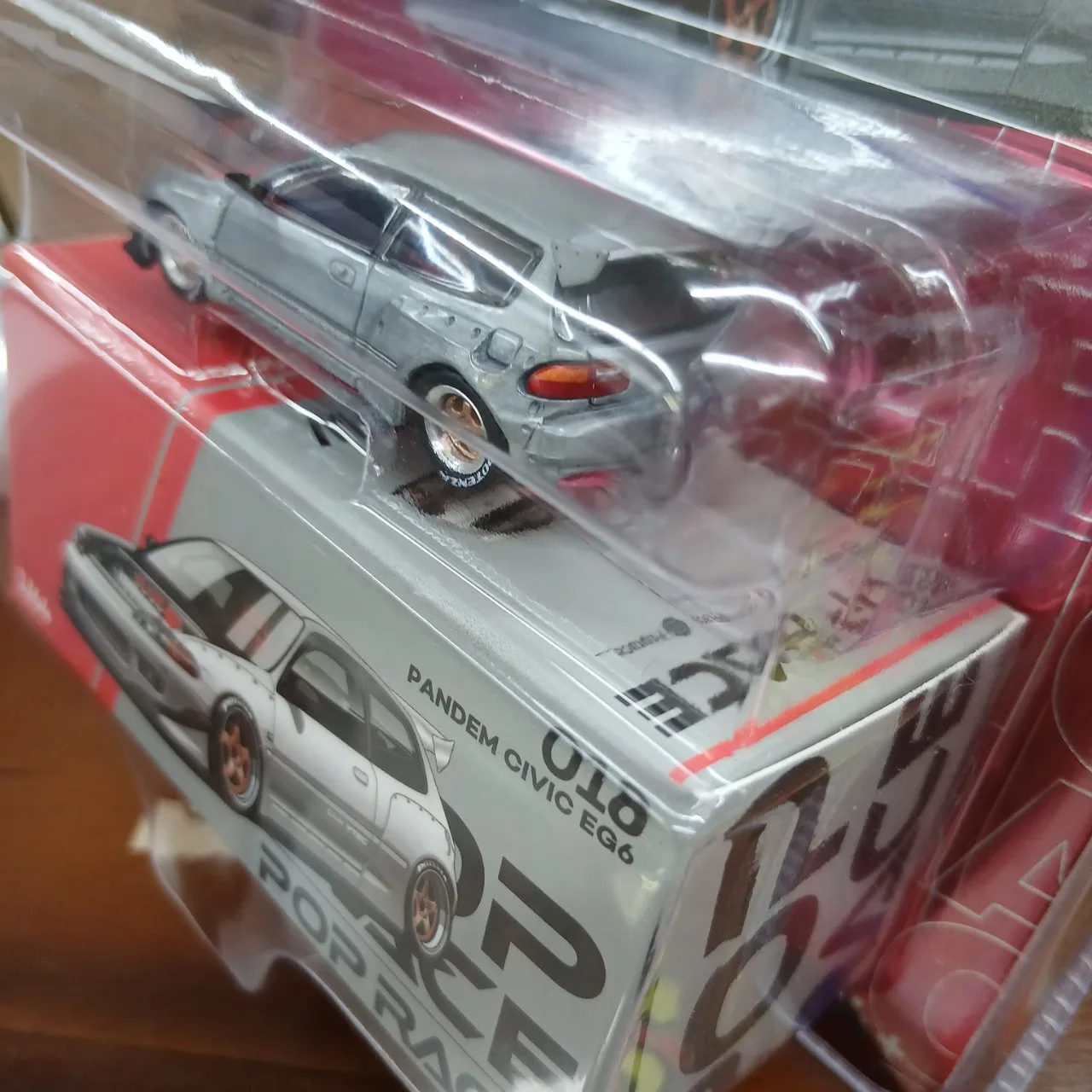 POP RACE x Enigma 1/64 パンデムシビック EG6 RAWフィニッシュ オープンボンネット - 画像 (5)