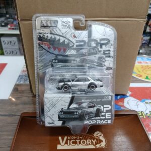 POP RACE x Enigma 1/64 スカイライン GT-R V8 ドリフト (ハコスカ) メタリックシルバー PRE005