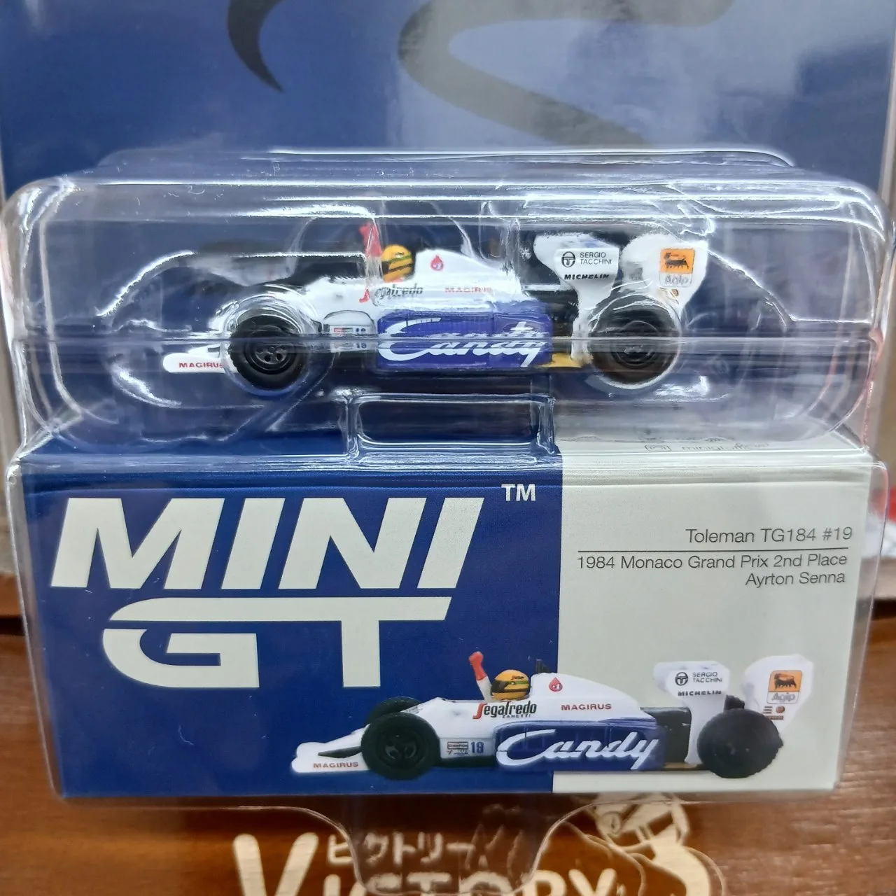 1/64 トールマン TG184 モナコグランプリ 1984 2位入賞車 #19 アイルトン・セナ ブリスター仕様 - 画像 (2)