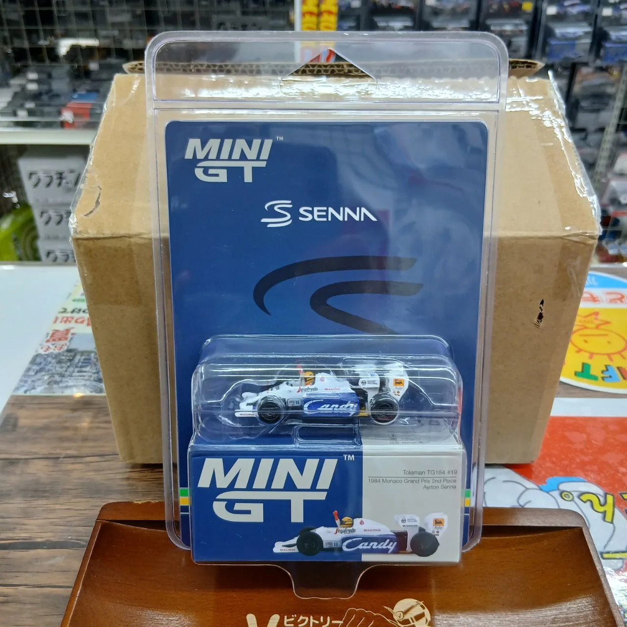 1/64 トールマン TG184 モナコグランプリ 1984 2位入賞車 #19 アイルトン・セナ ブリスター仕様
