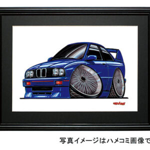 【KOOLART】BMW E30 M3(青・前)のイラスト P0037
