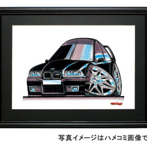 【KOOLART】BMW E36 M3（黒）のイラスト P0070