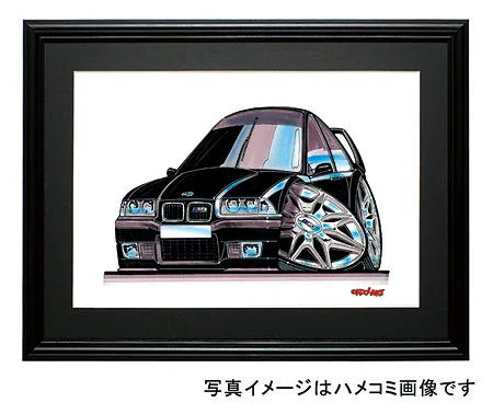 【KOOLART】BMW E36 M3（黒）のイラスト P0070