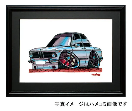 【KOOLART】BMW 2002(白)のイラスト P0078