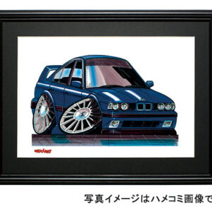【KOOLART】BMW E34 M5（紺）のイラスト P0099B