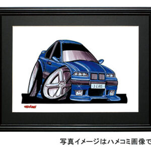 【KOOLART】BMW E36 M3（青）のイラスト P0293