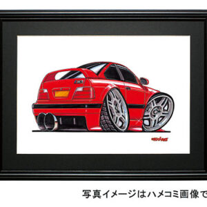 【KOOLART】BMW E36 M3（赤・後ろ）のイラスト P0577