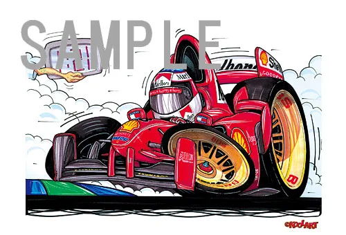 【KOOLART】F1 フェラーリ・シューマッハのイラスト P0229 - 画像 (2)