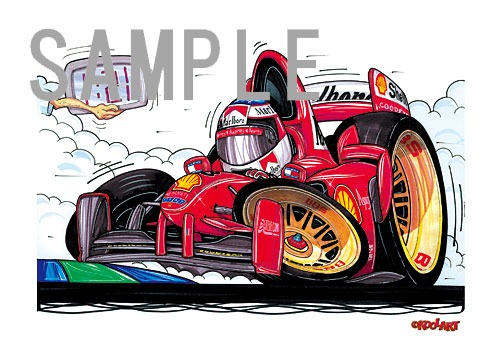 KOOLART】F1 フェラーリ・シューマッハのイラスト P0229 #| ホビー