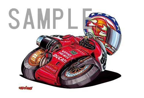 【KOOLART】Ducati ドュカティ　DUCATI 998(B・BOSTROM)のイラスト P0699 - 画像 (2)
