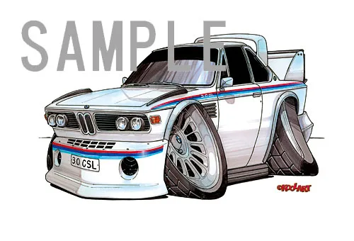 【KOOLART】BMW E9 3.0CSLのイラスト P0732 - 画像 (2)