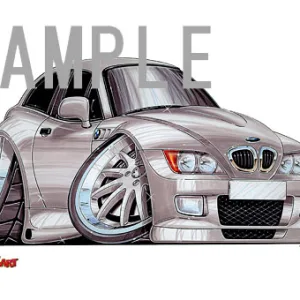 【KOOLART】BMW Z3 クーペ（銀）のイラスト P0747