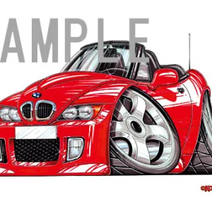 【KOOLART】BMW Z3 （赤）のイラスト P0785