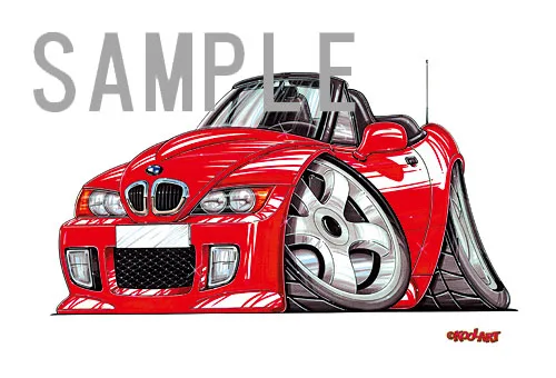 【KOOLART】BMW Z3 （赤）のイラスト P0785