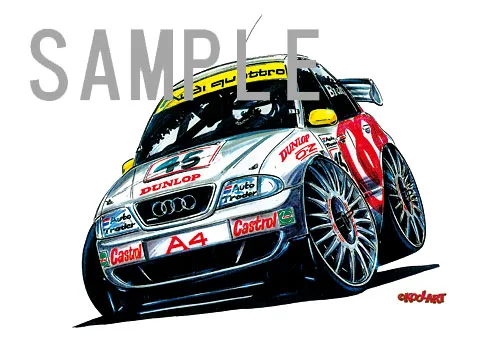 【KOOLART】アウディ A4（B5・BTCC）のイラスト P0790
