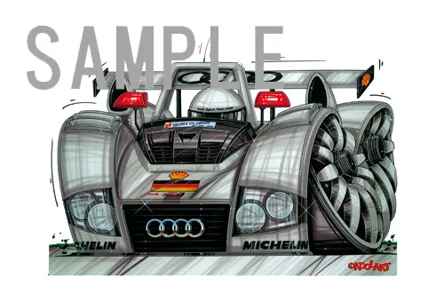 【KOOLART】アウディ R8R LE MANS のイラスト P1008