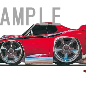 【KOOLART】GM ポンティアック GTO 1969 "THE JUDGE" のイラスト P1124