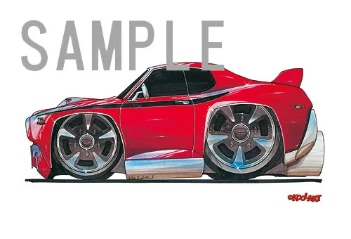 【KOOLART】GM ポンティアック GTO 1969 "THE JUDGE" のイラスト P1124