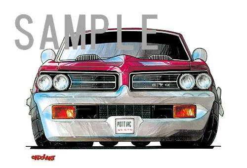 【KOOLART】GM ポンティアック GTO 1964 のイラスト P1126