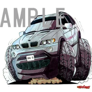 【KOOLART】BMW X5（前）のイラスト P1175
