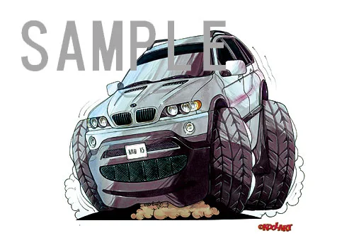 【KOOLART】BMW X5（前）のイラスト P1175
