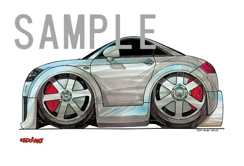 【KOOLART】アウディ TT COUPE のイラスト P1220