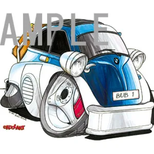 【KOOLART】BMW イセッタ のイラスト P1341