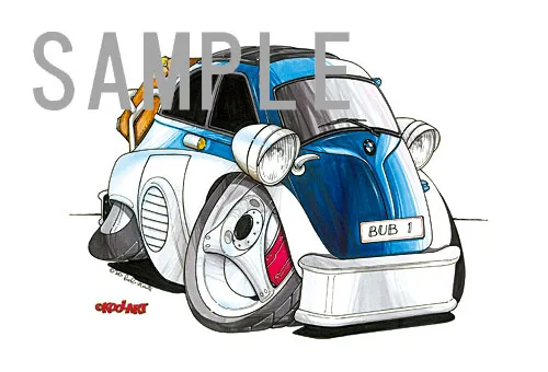【KOOLART】BMW イセッタ のイラスト P1341
