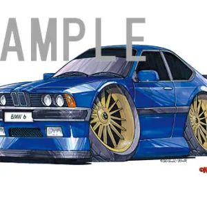 【KOOLART】BMW E24 6シリーズ（青）のイラスト P1423