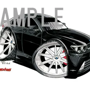 【KOOLART】BMW E65（黒）のイラスト P1549