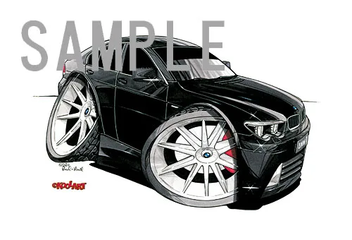 【KOOLART】BMW E65（黒）のイラスト P1549