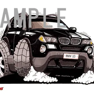【KOOLART】BMW X3（黒）のイラスト P2155