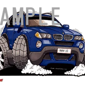 【KOOLART】BMW X3（青）のイラスト P2156
