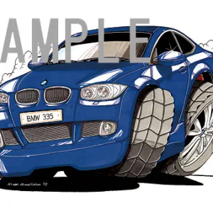 【KOOLART】BMW E92 クーペ（青）のイラスト P2173