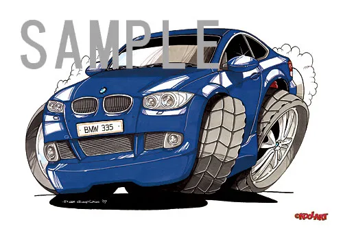 【KOOLART】BMW E92 クーペ（青）のイラスト P2173