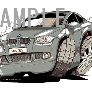 【KOOLART】BMW E92 クーペ（銀）のイラスト P2174