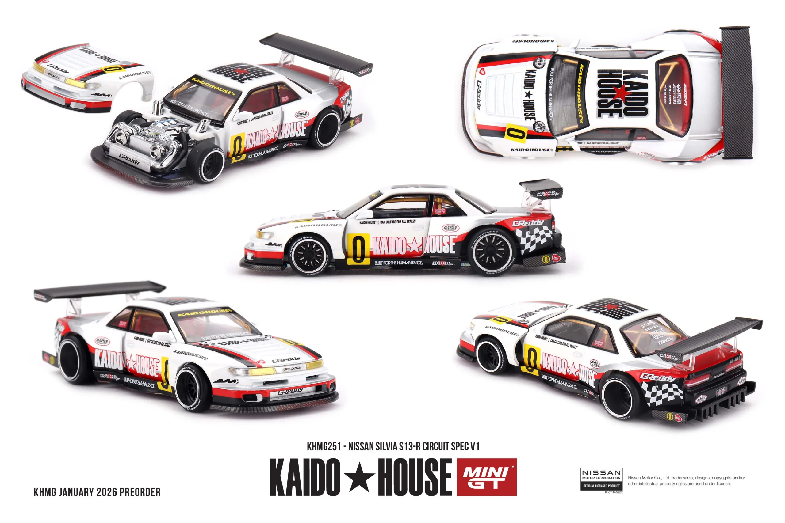 1/64 ニッサン シルビア S13-R サーキット スペック V1(右ハンドル) KHMG251 - 画像 (2)
