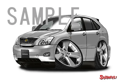 【SQWHEEL】ハリアー（２代目・銀）のイラスト S0048S - 画像 (2)