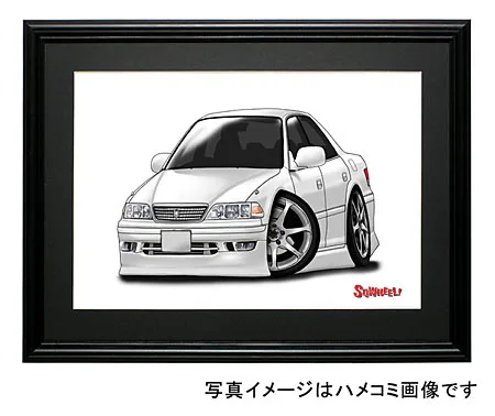 【SQWHEEL】マークⅡ（JZX100・白）のイラスト S0049W