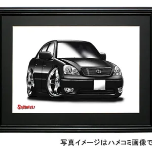 【SQWHEEL】セルシオ（30前期・黒）のイラスト S0067B