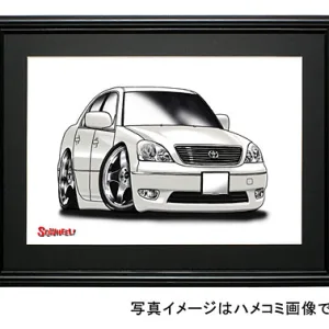 【SQWHEEL】セルシオ（30前期・白）のイラスト S0067W