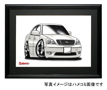 【SQWHEEL】セルシオ（30前期・白）のイラスト S0067W