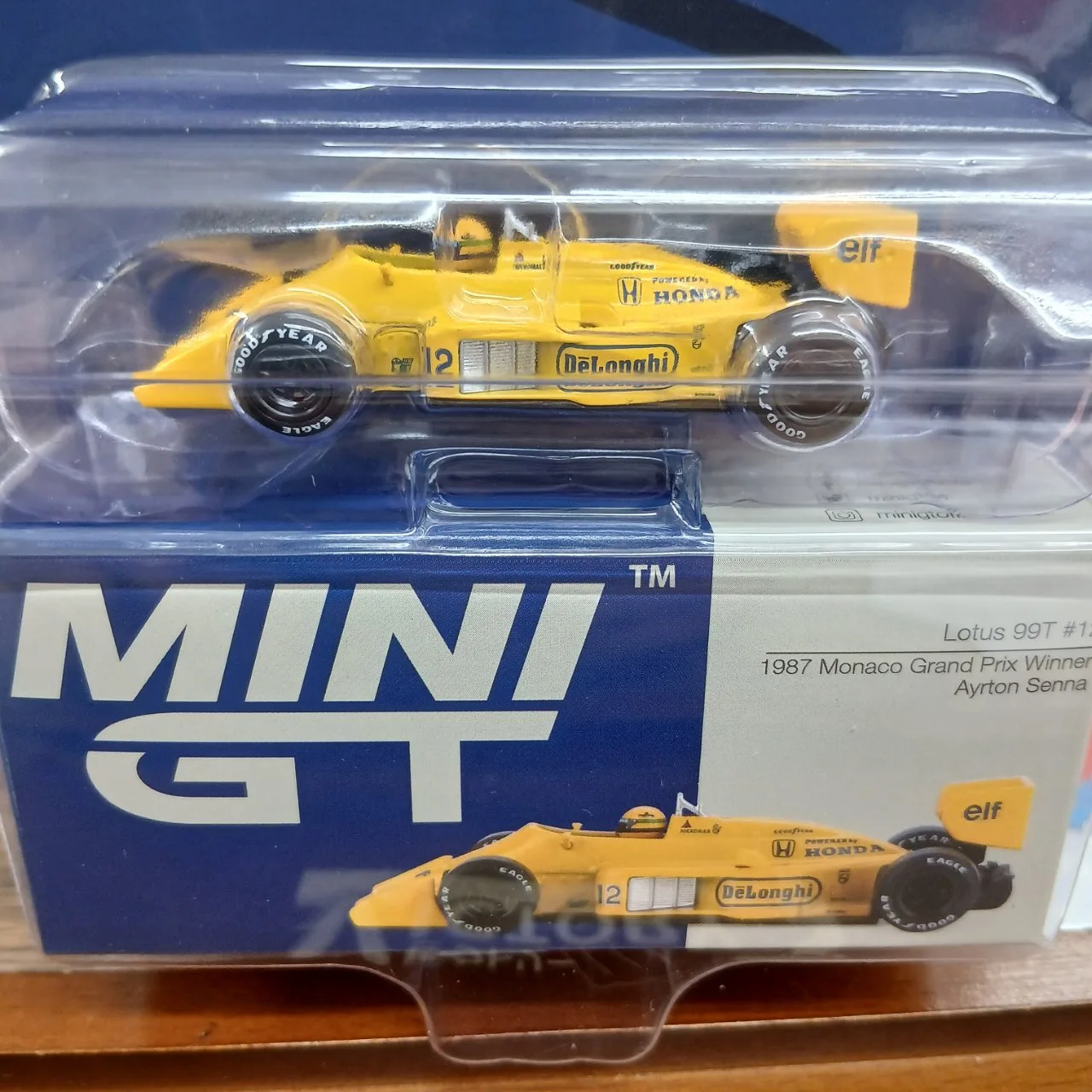1/64 ロータス 99T モナコグランプリ 1987 優勝車 #12 アイルトン・セナ MGT1088-BL デカール付 - 画像 (5)