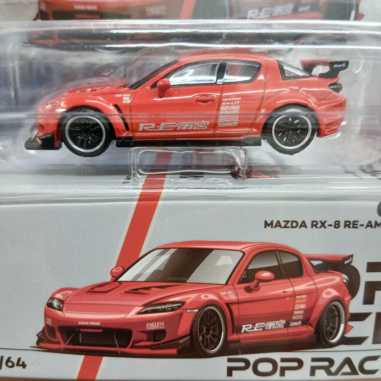POP RACE x Enigma 1/64 マツダ RX-8 RE雨宮 (オレンジ) PRE016