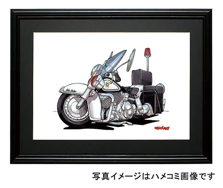 【KOOLART】HARLEY ハーレー カリフォルニア ハイウェイパトロールのイラスト P0497