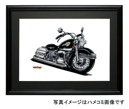 【KOOLART】HARLEY ハーレー エレクトラグライド（黒）のイラスト P0499