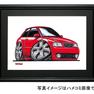【KOOLART】アウディ S3（赤）のイラスト P0539