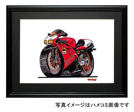 【KOOLART】Ducati DUCATI 916(赤/黒)のイラスト P0608