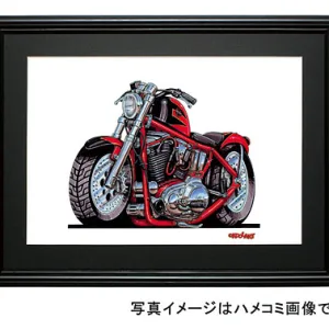 【KOOLART】Harley ハーレー HARLEY SPORT RED FRAMEのイラスト P0619