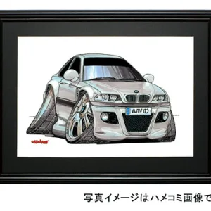 【KOOLART】BMW E46 M3（銀・前）のイラスト P0716